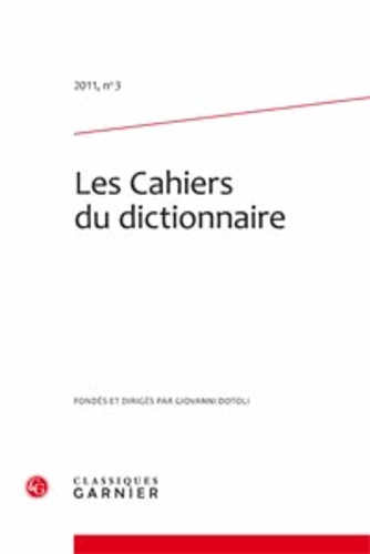 CAHIERS DICTIONNAIRE 2011 3