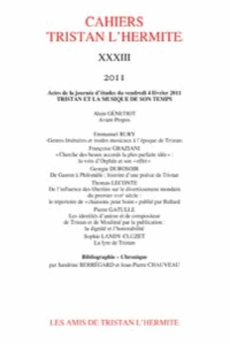 CAHIERS TRISTAN L HERMITE 2011 XXXIII