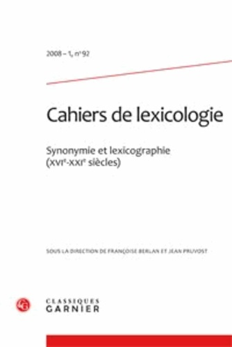 CAHIERS LEXICOLOGIE 2008-1 92