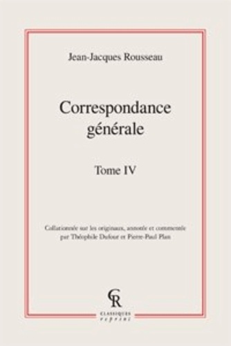 CORRESPONDANCE GENERALE TOME IV