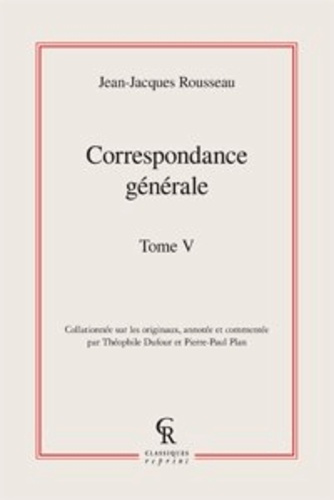 CORRESPONDANCE GENERALE TOME V