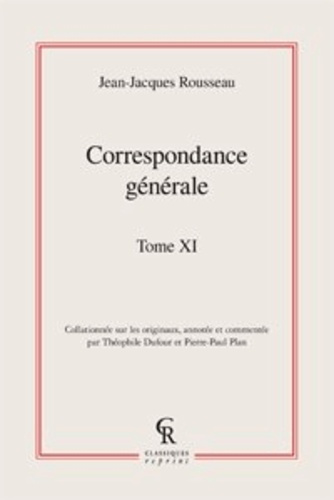 CORRESPONDANCE GENERALE TOME XI