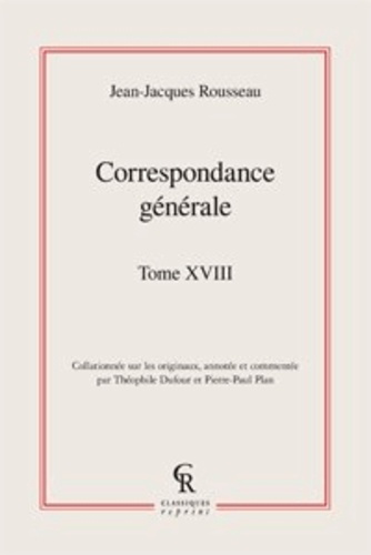 CORRESPONDANCE GENERALE TOME XVIII