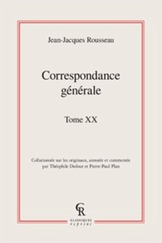CORRESPONDANCE GENERALE TOME XX