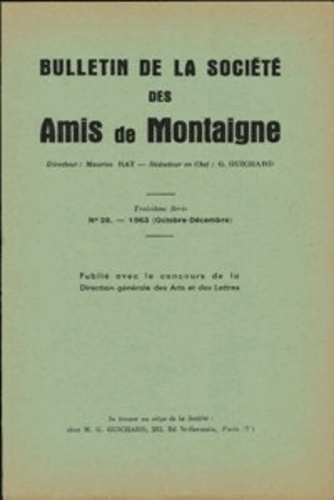 BULLETIN SOCIETE AMIS MONTAIGNE III 1963-3 28