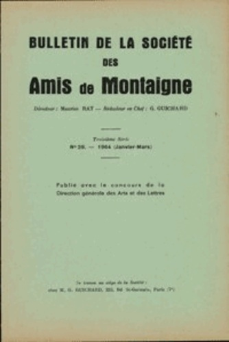 BULLETIN SOCIETE AMIS MONTAIGNE III 1964-1 29