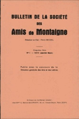 BULLETIN SOCIETE AMIS MONTAIGNE V 1972-1 1
