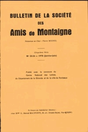 BULLETIN SOCIETE AMIS MONTAIGNE V 1978-1 25-26
