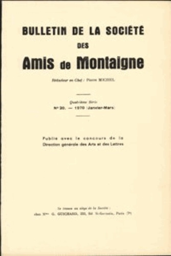 BULLETIN SOCIETE AMIS MONTAIGNE IV 1970-1 20