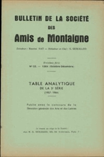 BULLETIN SOCIETE AMIS MONTAIGNE III 1964-4 32