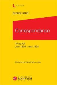 CORRESPONDANCE TOME XX JUIN 1866 MAI 1868