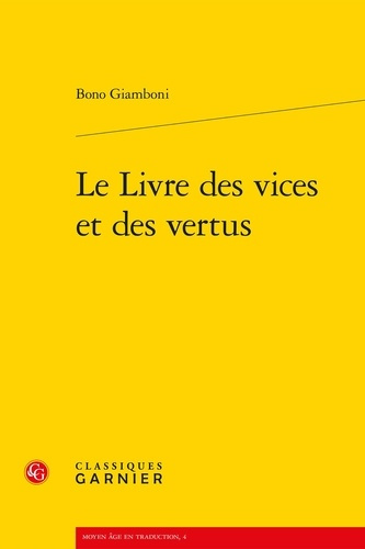 LE LIVRE DES VICES ET DES VERTUS EDITION UNILINGUE BROCHE