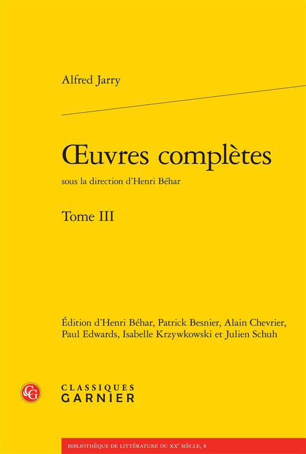 Oeuvres complètes 3