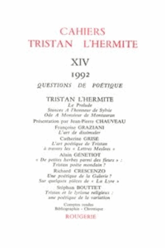 CAHIERS TRISTAN L HERMITE 1992 14