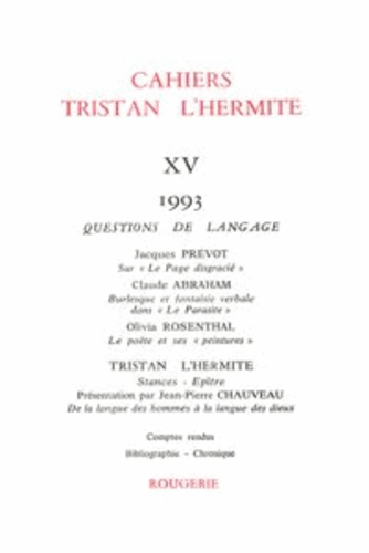 CAHIERS TRISTAN L HERMITE 1993 15