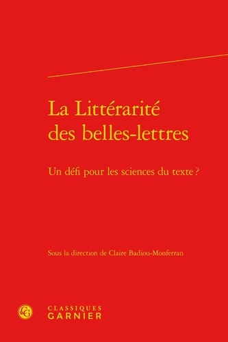 LITTERARITE BELLES-LETTRES - DEFI POUR SCIENCES TEXTE?