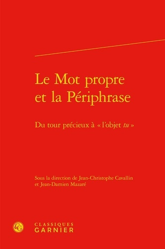 MOT PROPRE PERIPHRASE - TOUR PRECIEUX L OBJETTU