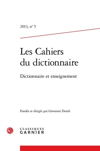 CAHIERS DICTIONNAIRE 2013 5