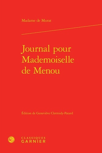 JOURNAL POUR MADEMOISELLE MENOU