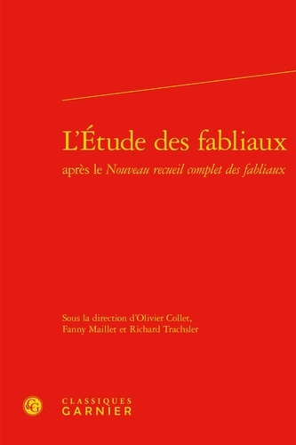 L ETUDE FABLIAUX APRES NOUVEAU RECUEIL COMPLET FABLIAUX
