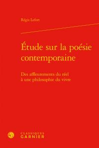 ETUDE SUR POESIE CONTEMPORAINE - AFFLEUREMENTS REEL PHILOSOPHIE VIVRE