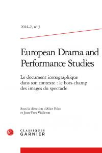 EUROPEAN DRAMA AND PERFORMANCE STUDIES 2014-23