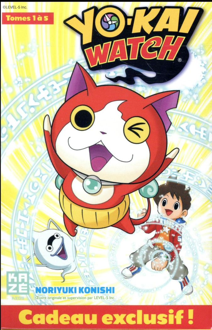 Yo-Kai Watch Tomes 1 à 5 . Avec 1 figurine Jibanyan
