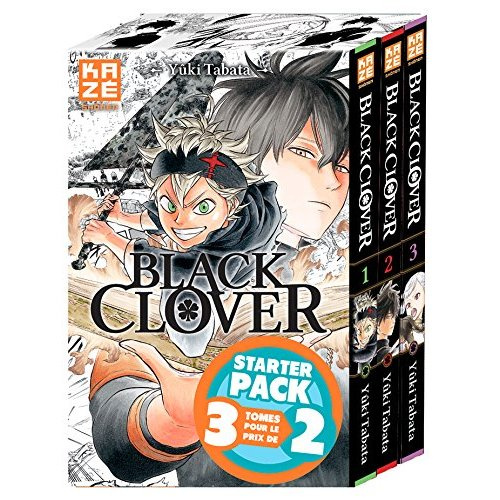 Black Clover : Coffret en 3 volumes. Tome 1, Le serment ; Tome 2, Le défenseur ; Tome 3, Rassembleme