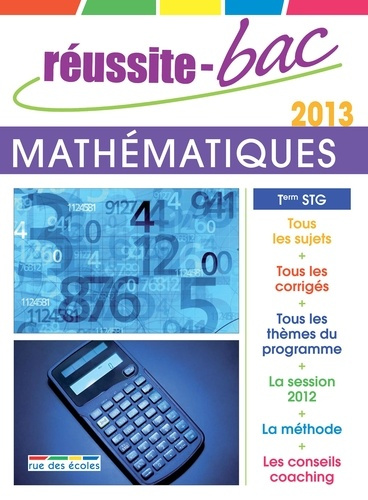 Mathématiques Tle STG. Edition 2013