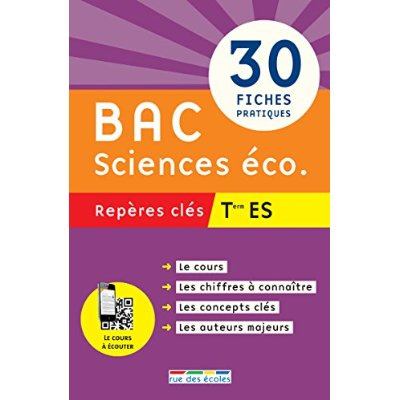Bac Sciences éco, repères clés, Tle ES