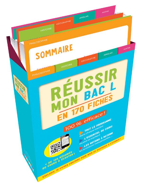 Réussir mon bac L en 170 fiches. Edition 2019