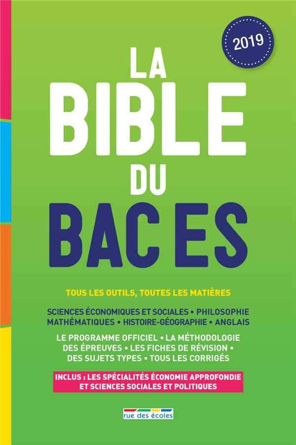 La Bible du Bac ES. Edition 2019
