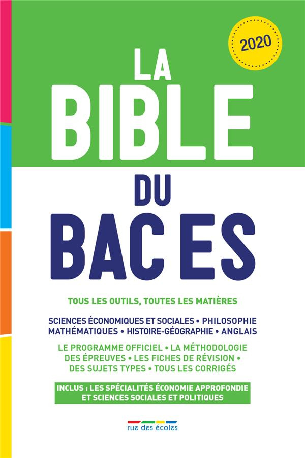 La bible du Bac ES. Edition 2020