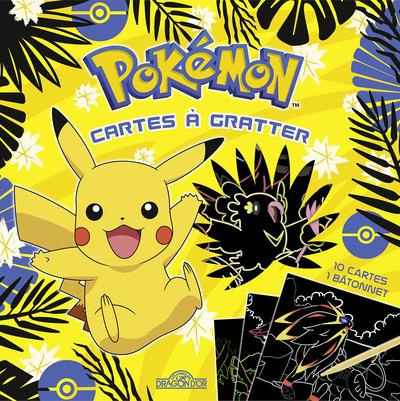 Pokémon Cartes à gratter Pikachu. Avec 10 cartes, 1 bâtonnet