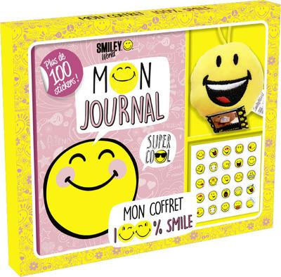 Mon coffret 100 % smile. Avec un journal intime, une peluche Smiley, 100 stickers