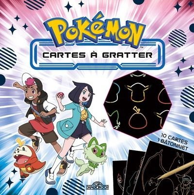 Pokémon Cartes à gratter - Rhod et Liko. Avec 10 cartes et 1 bâtonnet