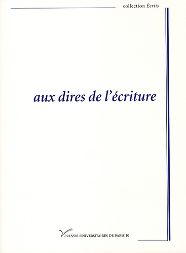 Aux dires de l'écriture