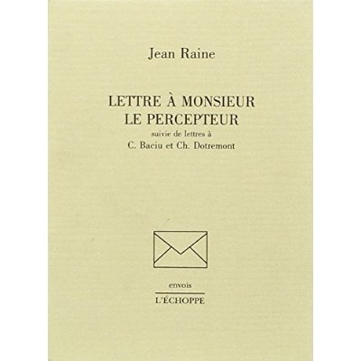 Lettre a Monsieur le Percepteur