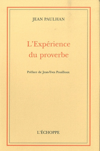 L'Expérience du proverbe
