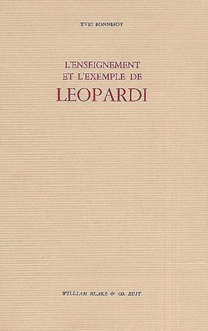 L'enseignement et l'exemple de Leopardi