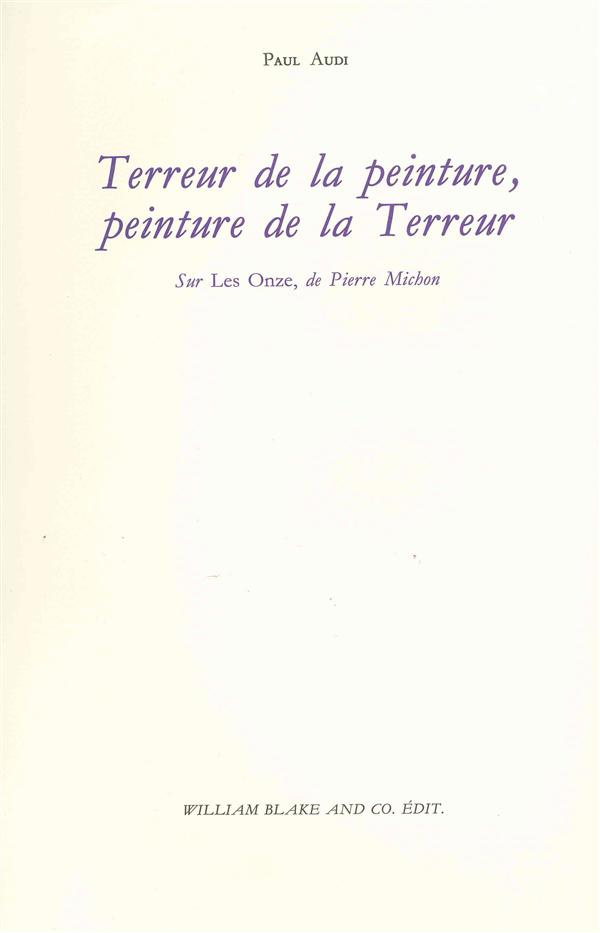 Terreur de la peinture, peinture de la Terreur. Sur Les Onze, de Pierre Michon