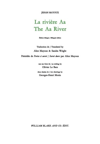 LA RIVIERE AA / THE AA RIVER - PRECEDEE DE PORTES A SECRETS / SECRET DOORS PAR ALICE MAYOUX - EDITIO