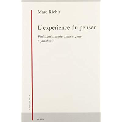 L'expérience du penser. Phénoménologie, philosophie, mythologie