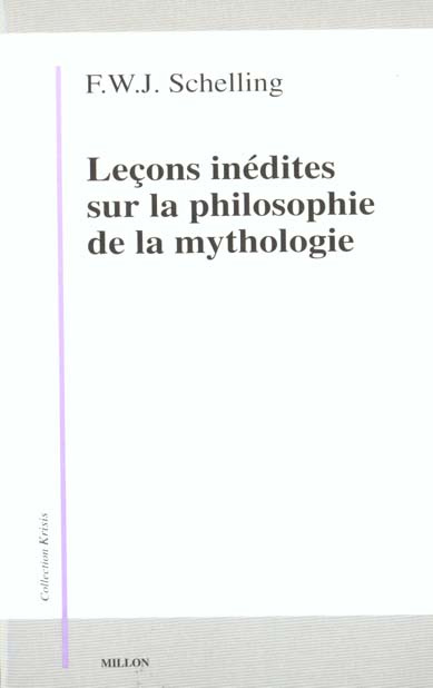 Leçons inédites sur la philosophie de la mythologie