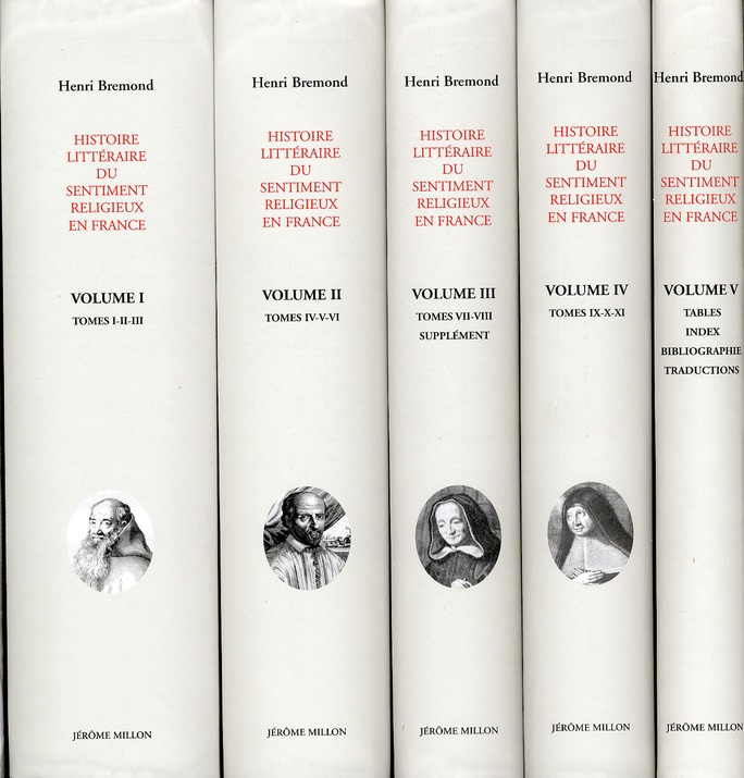 Histoire littéraire du sentiment religieux en France. Coffret 5 volumes