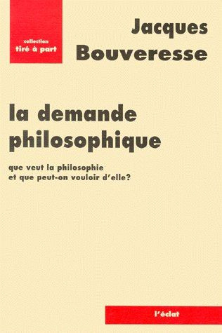 LA DEMANDE PHILOSOPHIQUE