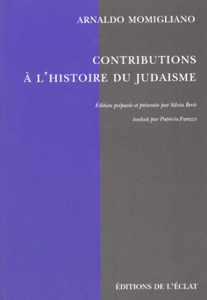 Contributions à l'histoire du judaïsme