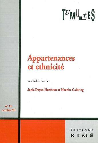 Tumultes N° 11, Octobre 1998 : APPARTENANCES ET ETHNICITE