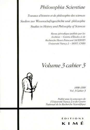 PHILOSOPHIA SCIENTAE VOLUME 3 CAHIER 3 1998-1999