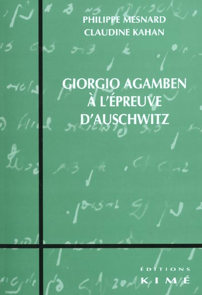 Giogio Agamben à l'épreuve d'Auschwitz